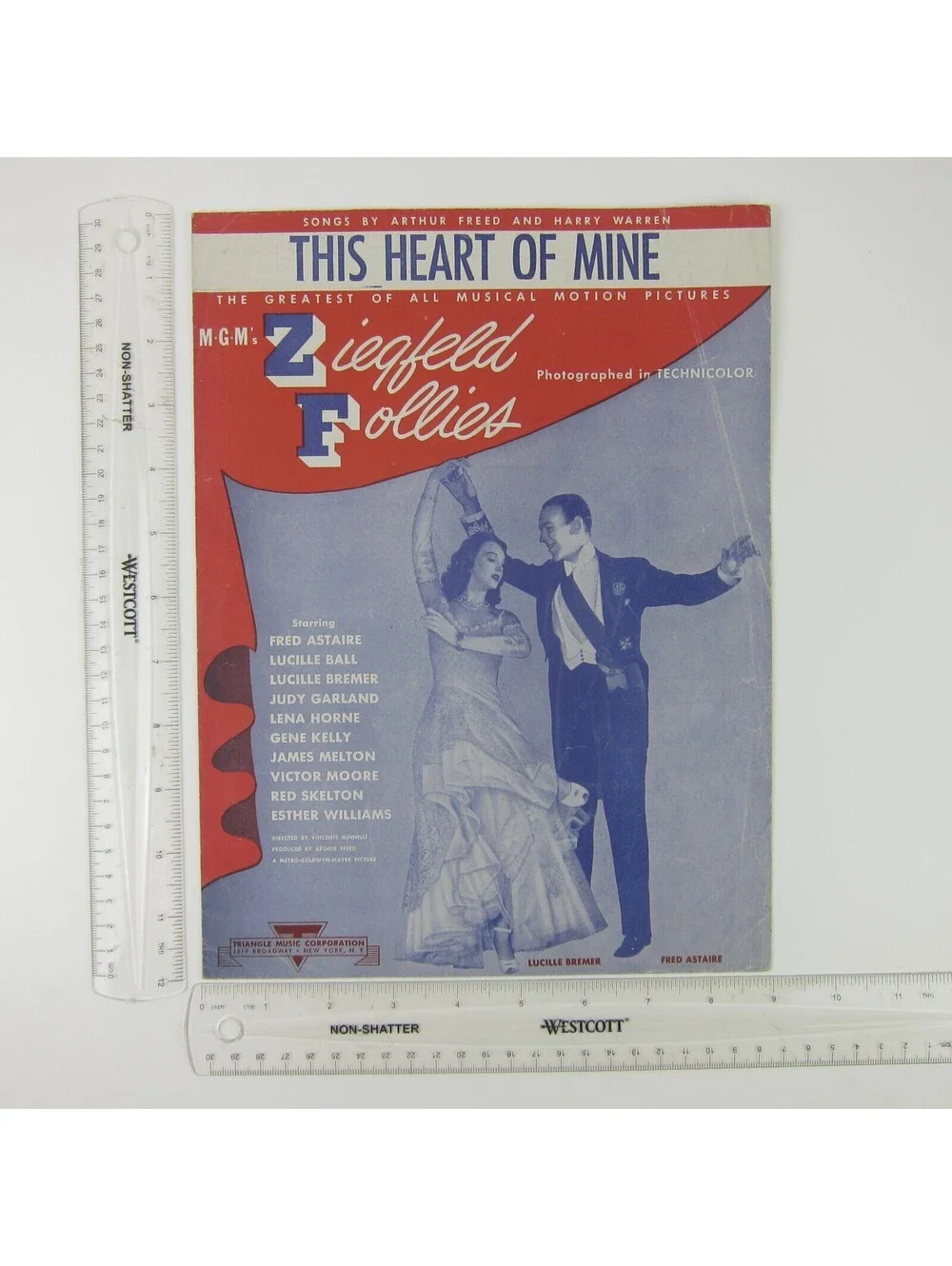 Sheet Music This Heart of Mine Ziegfeld Follies Fred Astaire Bremer Vintage 1944